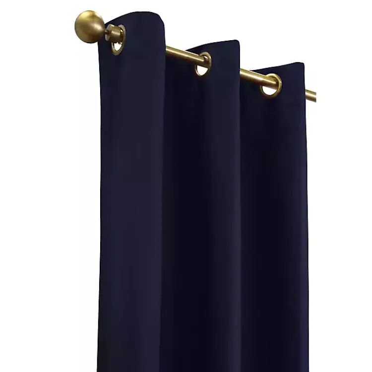 Kirklands Home Curtains & Drapes|Navy Room Darkening Curtain Panel Set, 72 in. Blue