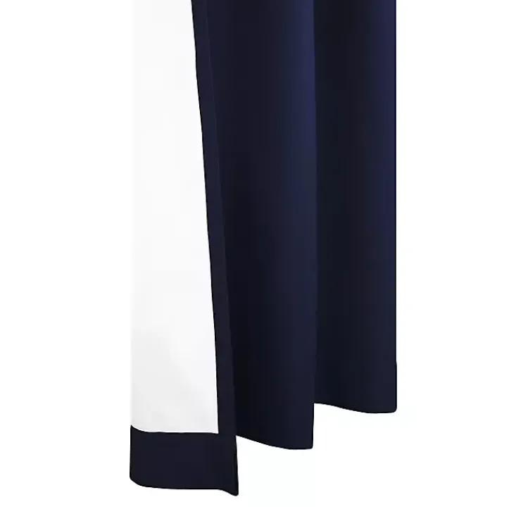 Kirklands Home Curtains & Drapes|Navy Room Darkening Curtain Panel Set, 72 in. Blue