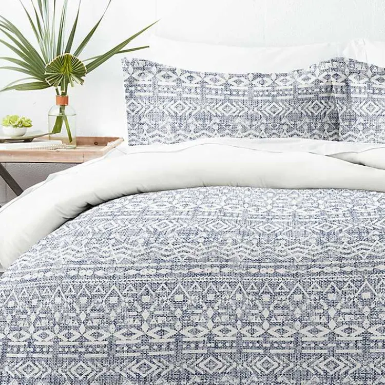 Kirklands Home Duvets|Navy Rustic 3-pc. King Duvet Cover Set