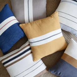 Clearance Navy Single Stripe Pillow Pillows