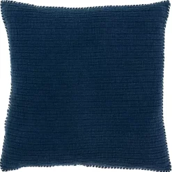 Sale Navy Subtle Striped Oversized Pillow Pillows