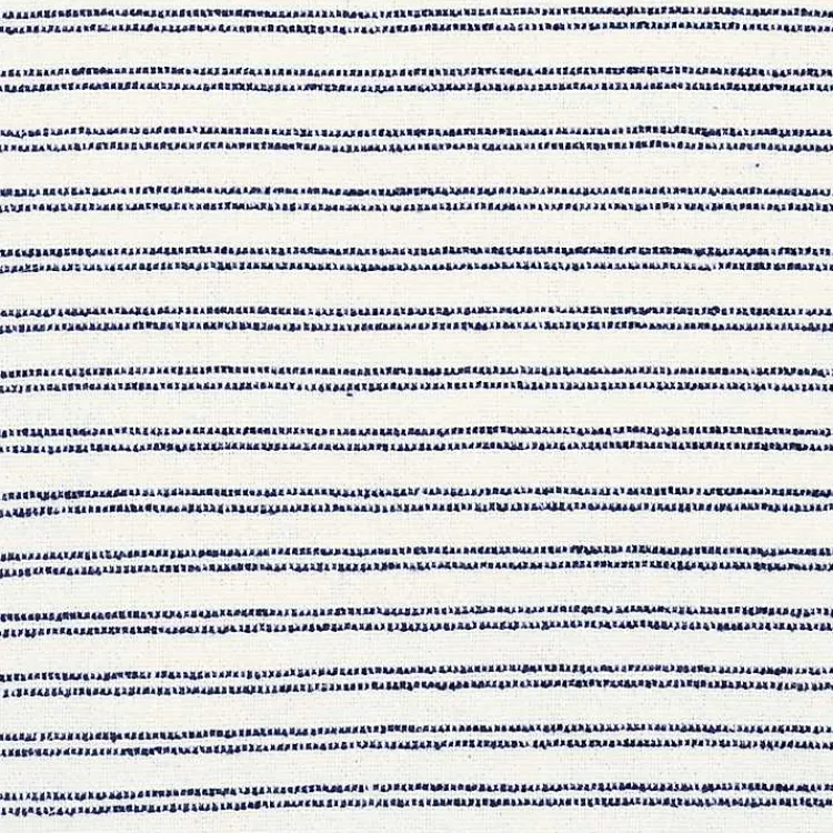 Navy Thin Woven Stripe Tassel Pillow Pillows