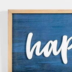 Kirklands Home Wall Quotes & Signs|Navy This is Our Happy Place Wall Plaque