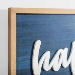 Kirklands Home Wall Quotes & Signs|Navy This is Our Happy Place Wall Plaque