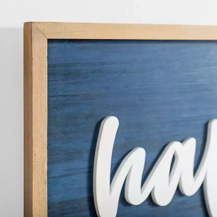 Kirklands Home Wall Quotes & Signs|Navy This is Our Happy Place Wall Plaque