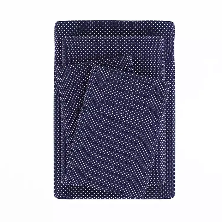 Kirklands Home Bed Sheets|Navy Tiny Hearts 3-pc. Twin Sheet Set Blue