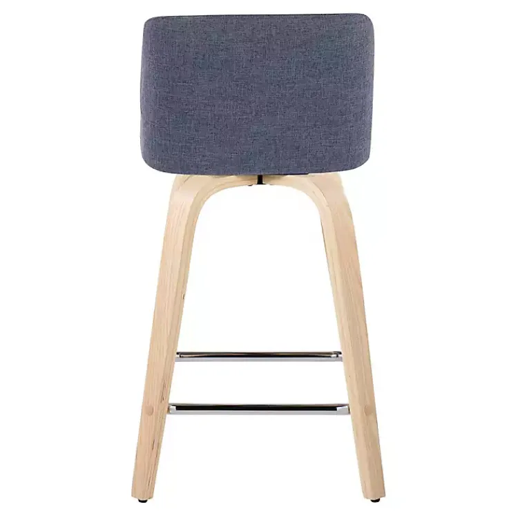 Kirklands Home Bar Stools & Counter Height Stools|Navy Torino Upholstered Counter Stools, Set of 2 Blue