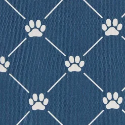 Sale Navy Trellis Paw Print Storage Basket, 16 in. Baskets & Boxes