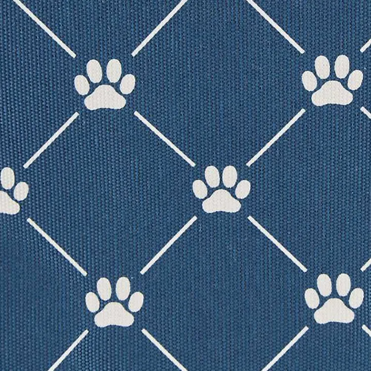 Sale Navy Trellis Paw Print Storage Basket, 16 in. Baskets & Boxes