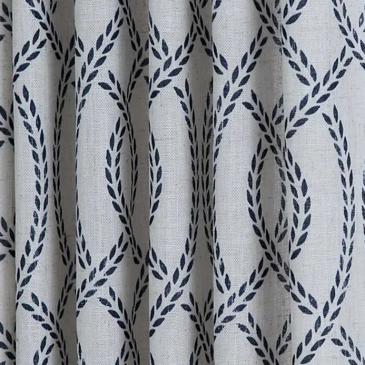 Kirklands Home Curtains & Drapes|Navy Trellis Woven Single Curtain Panel, 84 in.