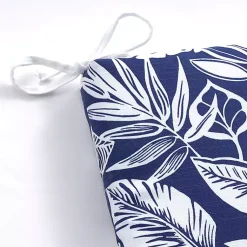 Kirklands Home Outdoor Cushions & Pillows|Navy Tropical Foliage Outdoor Chaise Cushion