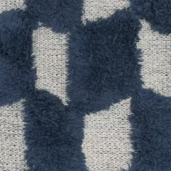 Outlet Navy Tufted Diagonal Checkers Throw Pillow Pillows