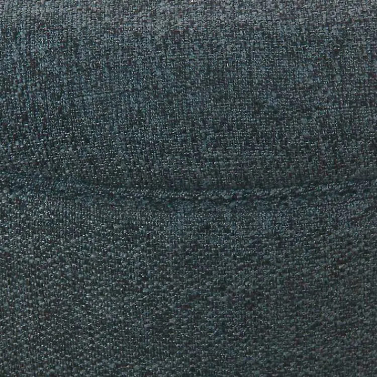 Kirklands Home Benches & Ottomans|Navy Upholstered Round Storage Ottoman Blue