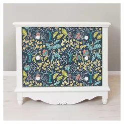 Kirklands Home Wall Murals & Wallpaper|Navy Vintage Flora Peel & Stick Wallpaper