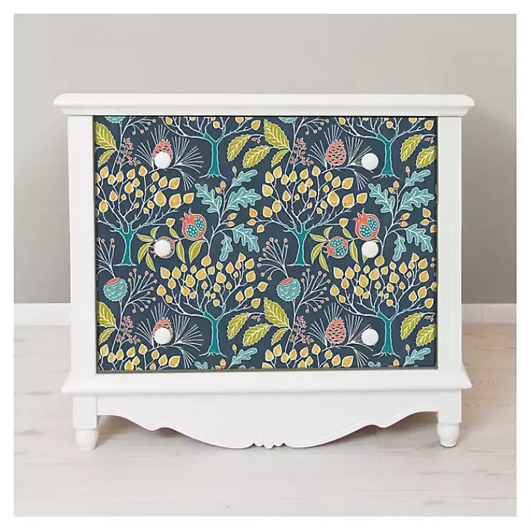 Kirklands Home Wall Murals & Wallpaper|Navy Vintage Flora Peel & Stick Wallpaper