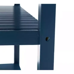 Kirklands Home Kitchen Islands & Bar Carts|Navy Wood and Stainless Steel Top Kitchen Cart Blue