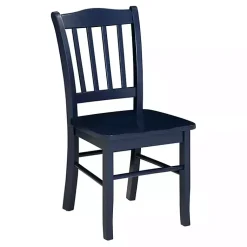 Kirklands Home Dining Chairs|Navy Wood Shaker Dining Chairs, Set of 2 Blue