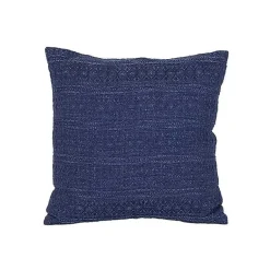 Online Navy Woven Geo Stripe Indoor/Outdoor Pillow Pillows