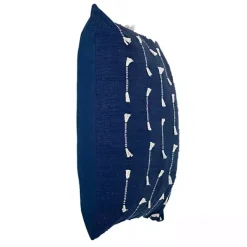 Online Navy Woven Lines Pillow Pillows