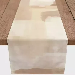 Kirklands Home Table Linens|Neutral Abstract Table Runner, 72 in. Tan
