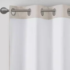 Kirklands Home Curtains & Drapes|Neutral Basketweave Curtain Panel Set, 84 in. Tan