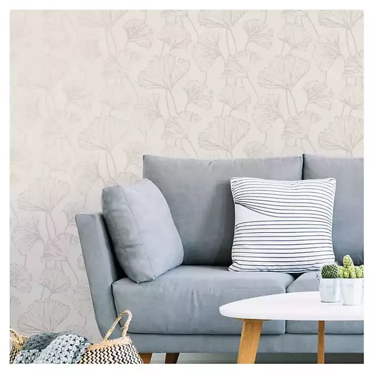 Kirklands Home Wall Murals & Wallpaper|Neutral Botanical Peel and Stick Wallpaper