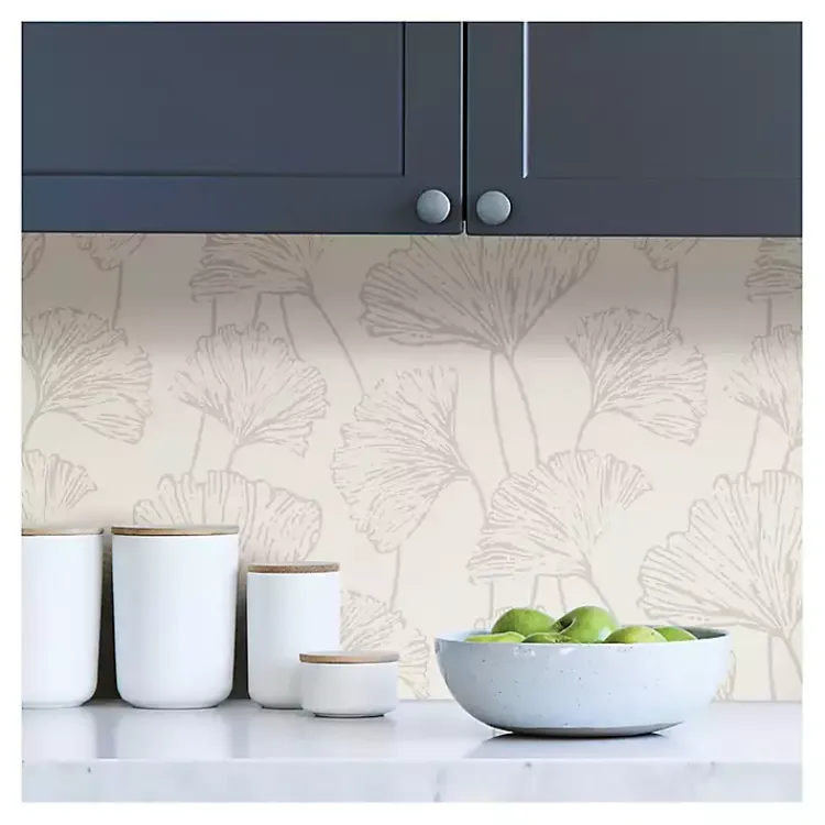 Kirklands Home Wall Murals & Wallpaper|Neutral Botanical Peel and Stick Wallpaper