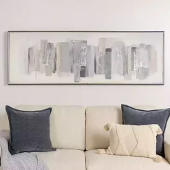 Kirklands Home Framed Art|Neutral Brush Strokes Framed Art Print