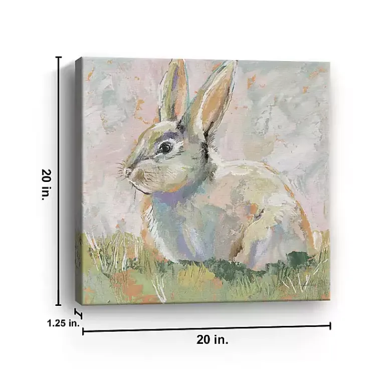 Clearance Neutral Bunny Canvas Art Print Easter Decorations