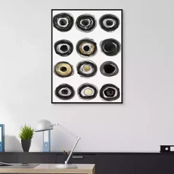 Kirklands Home Canvas Art|Neutral Circles Framed Canvas Art Print