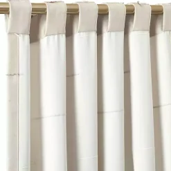 Kirklands Home Curtains & Drapes|Neutral Clipped Stripe Curtain Panel Set, 84 in. Tan