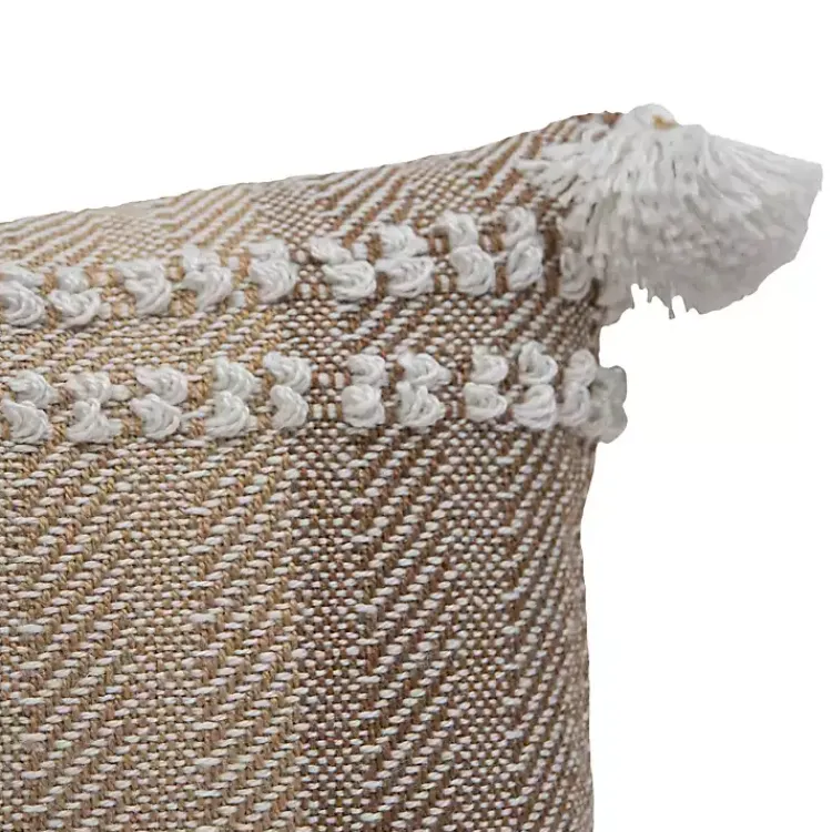 Kirklands Home Outdoor Cushions & Pillows|Neutral Colorblock Outdoor Lumbar Pillow