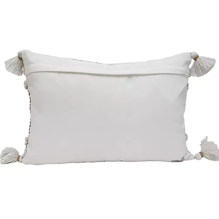 Kirklands Home Outdoor Cushions & Pillows|Neutral Colorblock Outdoor Lumbar Pillow