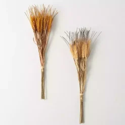 Outlet Neutral Fall Wheat Bundles, Set of 2 Fall