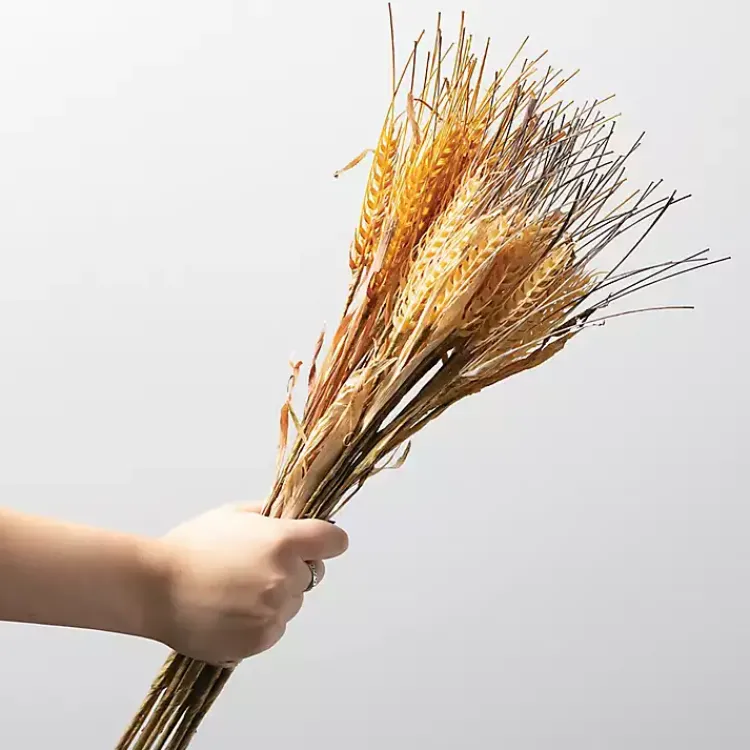 Outlet Neutral Fall Wheat Bundles, Set of 2 Fall