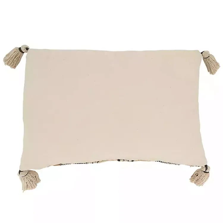 Online Neutral Geometric Stitch Lumbar Pillow Pillows