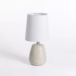 Kirklands Home Table Lamps|Neutral Giraffe Pattern Mini Table Lamp White