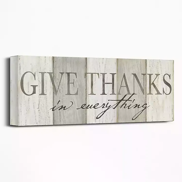 Sale Neutral Give Thanks Canvas Art Print Fall