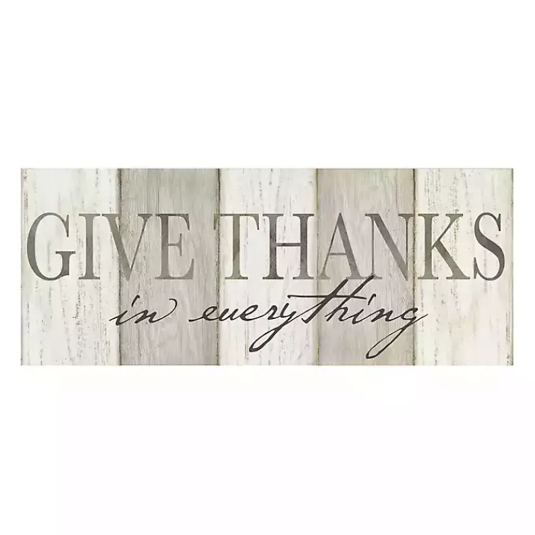 Sale Neutral Give Thanks Canvas Art Print Fall