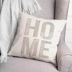 Outlet Neutral Home Floral Throw Pillow Pillows