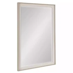 Kirklands Home Decorative Mirrors|Neutral Linen Beveled Wall Mirror