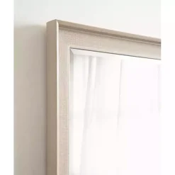 Kirklands Home Decorative Mirrors|Neutral Linen Beveled Wall Mirror