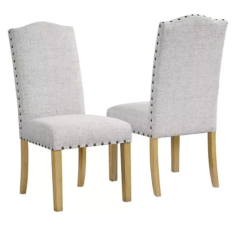Kirklands Home Dining Chairs|Neutral Nailhead Parsons Dining Chairs, Set of 2 Multi