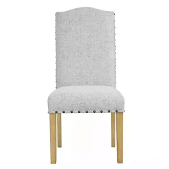 Kirklands Home Dining Chairs|Neutral Nailhead Parsons Dining Chairs, Set of 2 Multi