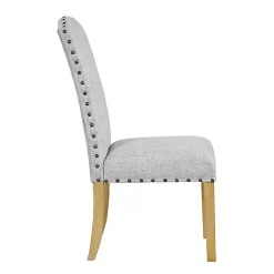 Kirklands Home Dining Chairs|Neutral Nailhead Parsons Dining Chairs, Set of 2 Multi