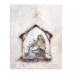 Outlet Neutral Nativity Canvas Art Print Christmas Art & Wall Decor