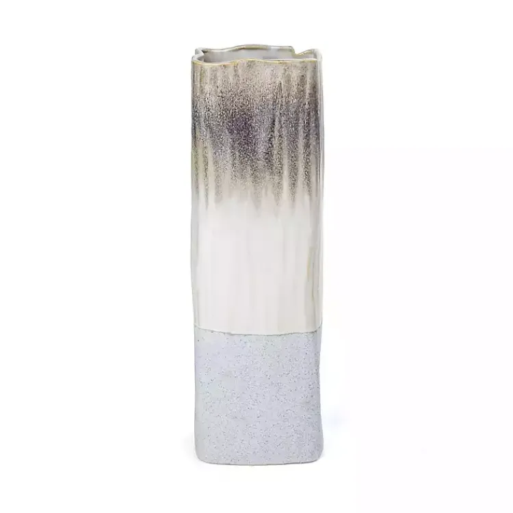 Clearance Neutral Ombre Ceramic Vase, 16 in. Vases