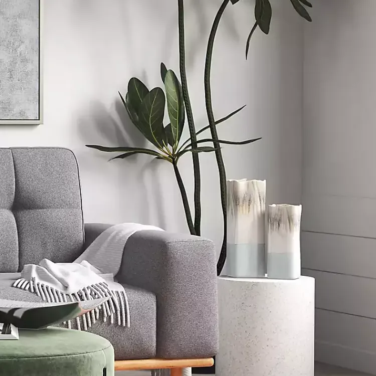 Clearance Neutral Ombre Ceramic Vase, 16 in. Vases