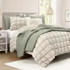 Kirklands Home Comforters|Neutral Puff 3-pc. Full/Queen Comforter Set Tan