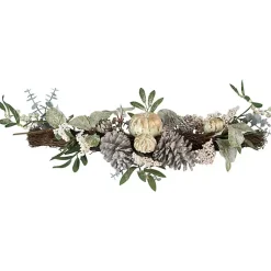 Discount Neutral Pumpkins and Pinecones Swag Fall